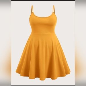SHEIN CAMI SOLID MUSTARD YELLOW XL